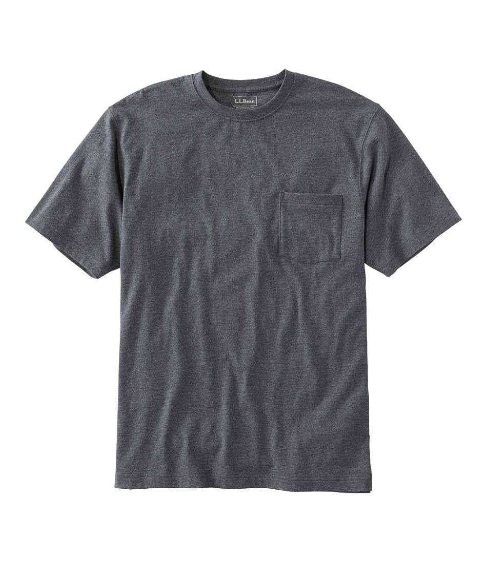 Men's Carefree Unshrinkable Tee with Pocket Traditional Fit