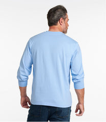 Traditional Fit Men's Carefree Unshrinkable Tee Long-Sleeve Henley