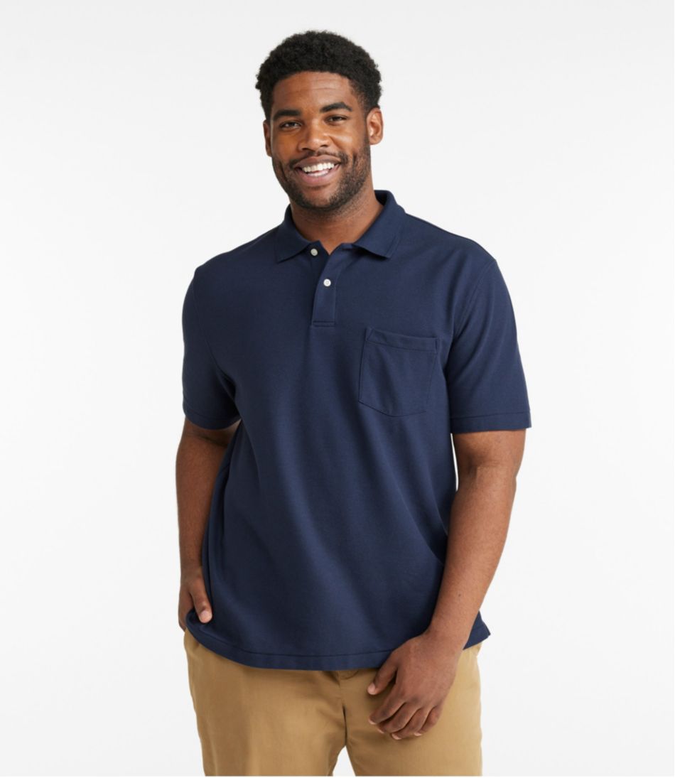 Hemmed Short-Sleeve with Pocket Men's Premium Double L® Polo