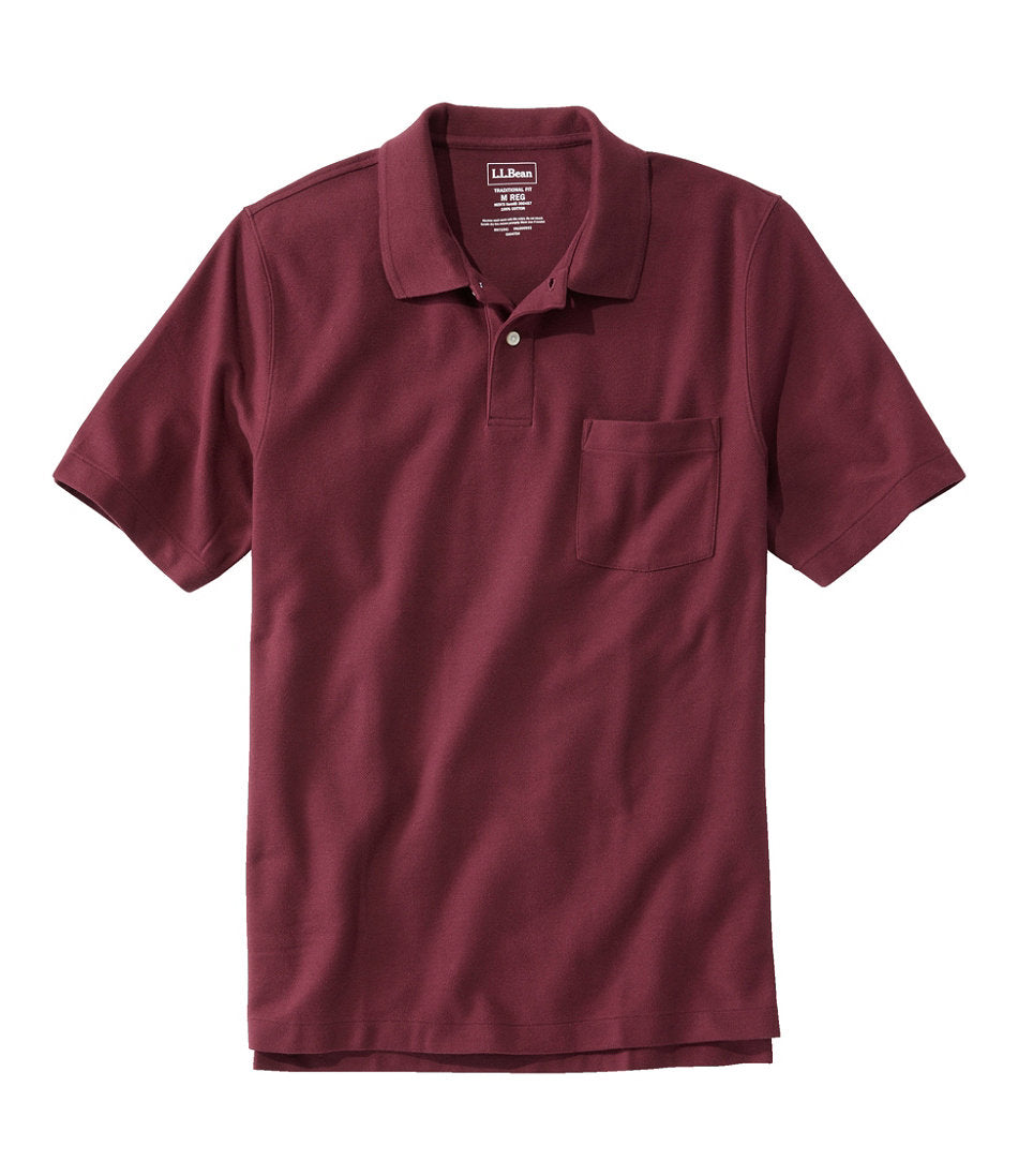 Hemmed Short-Sleeve with Pocket Men's Premium Double L® Polo