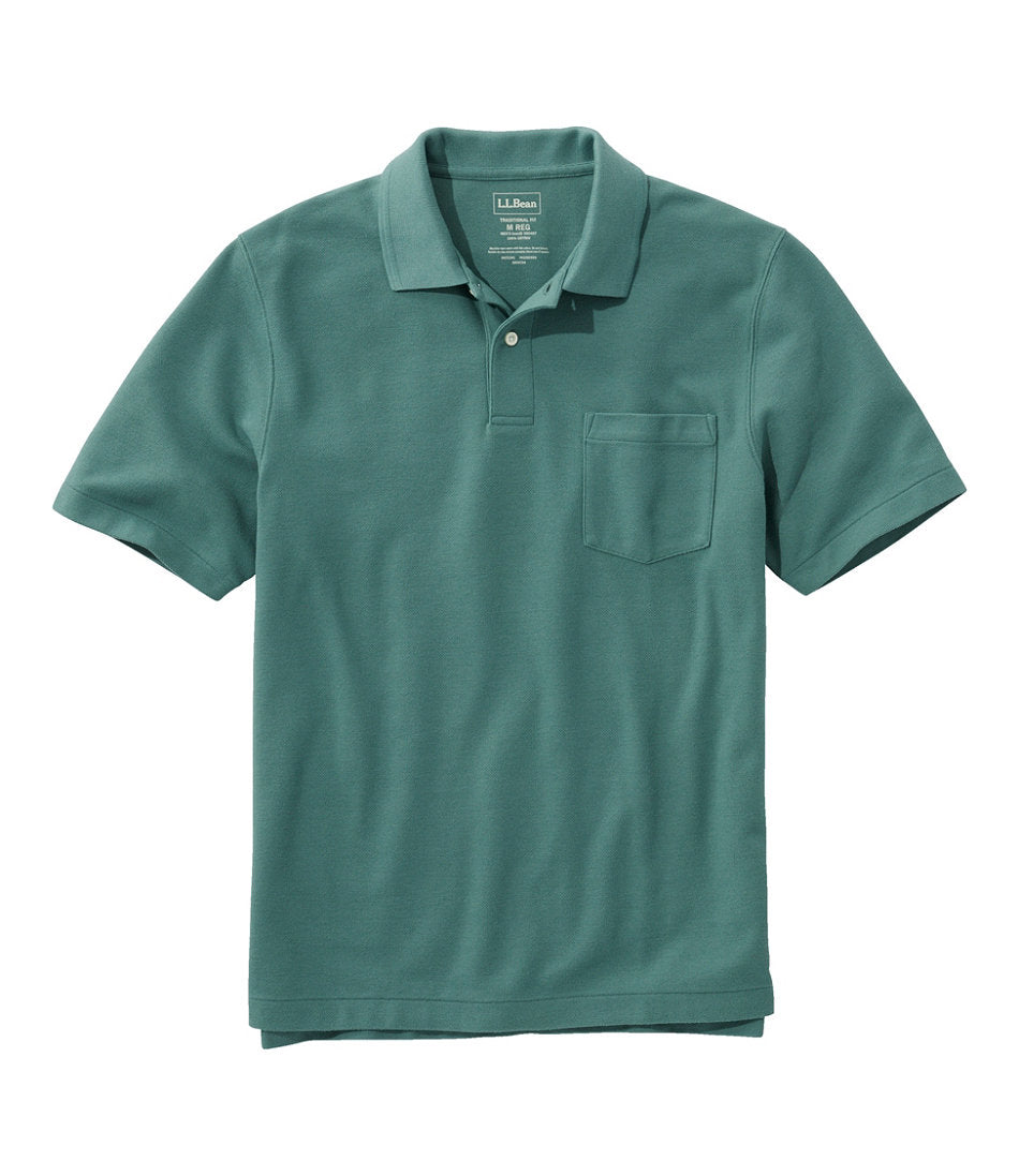 Hemmed Short-Sleeve with Pocket Men's Premium Double L® Polo