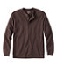 Men's Unshrinkable Mini-Waffle Henley Long-Sleeve Traditional Fit