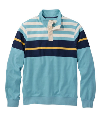 Men's Bean's Vintage Soft Rugby, Mockneck, Chest Stripe