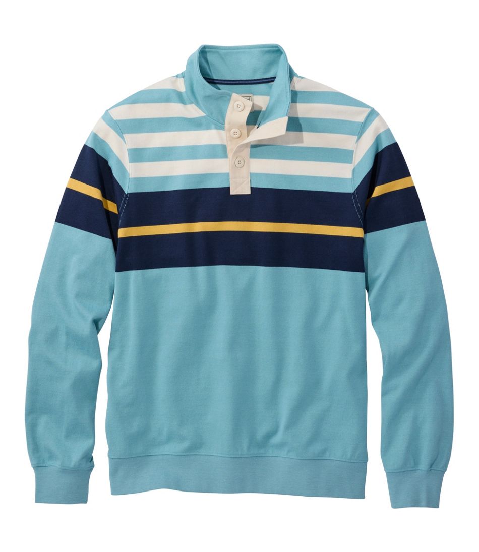 Chest Stripe Mockneck Men's Bean's Vintage Soft Rugby