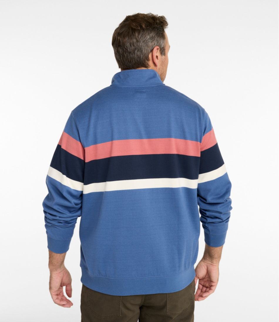 Chest Stripe Mockneck Men's Bean's Vintage Soft Rugby
