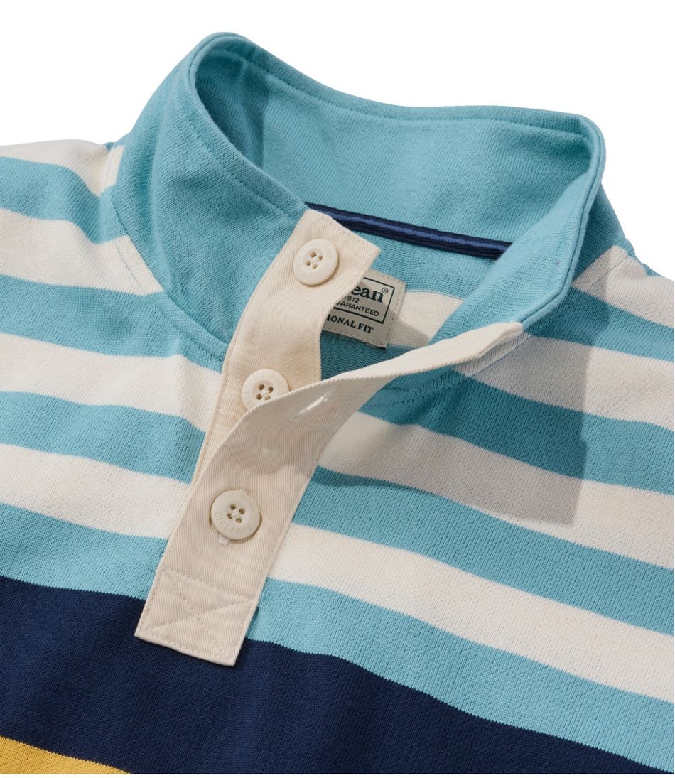 Chest Stripe Mockneck Men's Bean's Vintage Soft Rugby