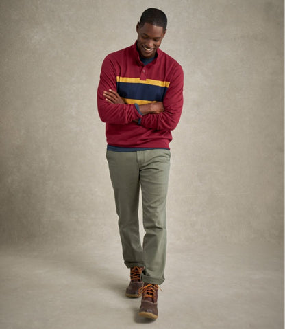 Men's Bean's Vintage Soft Rugby, Mockneck, Chest Stripe