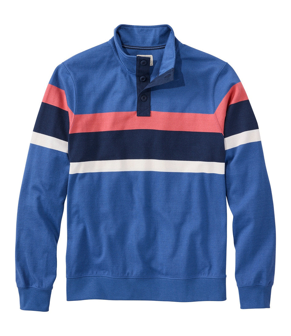 Chest Stripe Mockneck Men's Bean's Vintage Soft Rugby