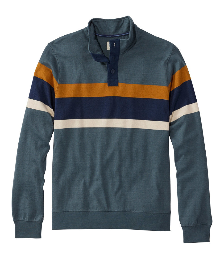 Chest Stripe Mockneck Men's Bean's Vintage Soft Rugby
