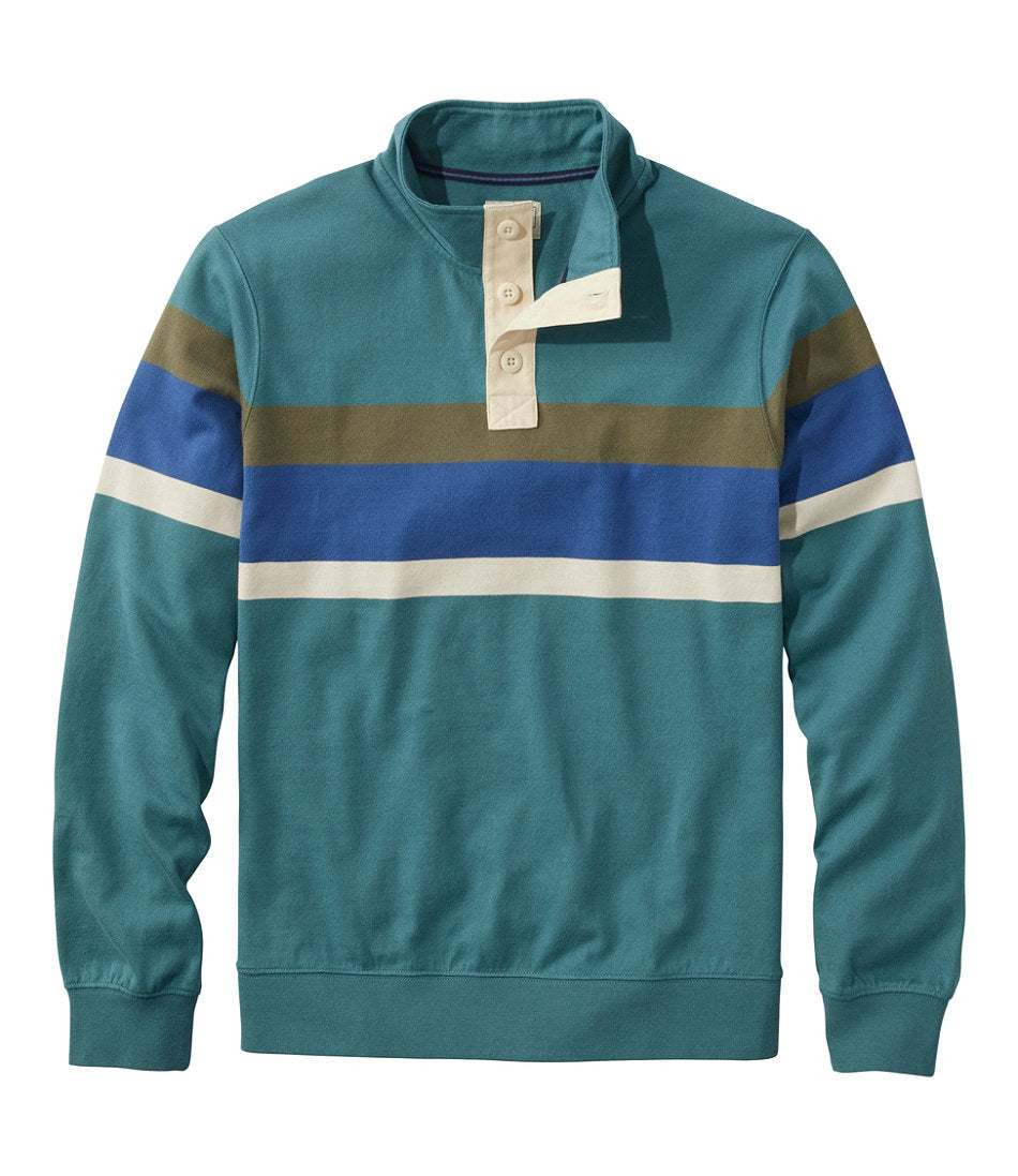 Chest Stripe Mockneck Men's Bean's Vintage Soft Rugby