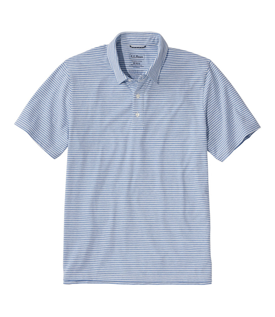 Stripe Men's Comfort Stretch Performance® Pima Polo Short-Sleeve