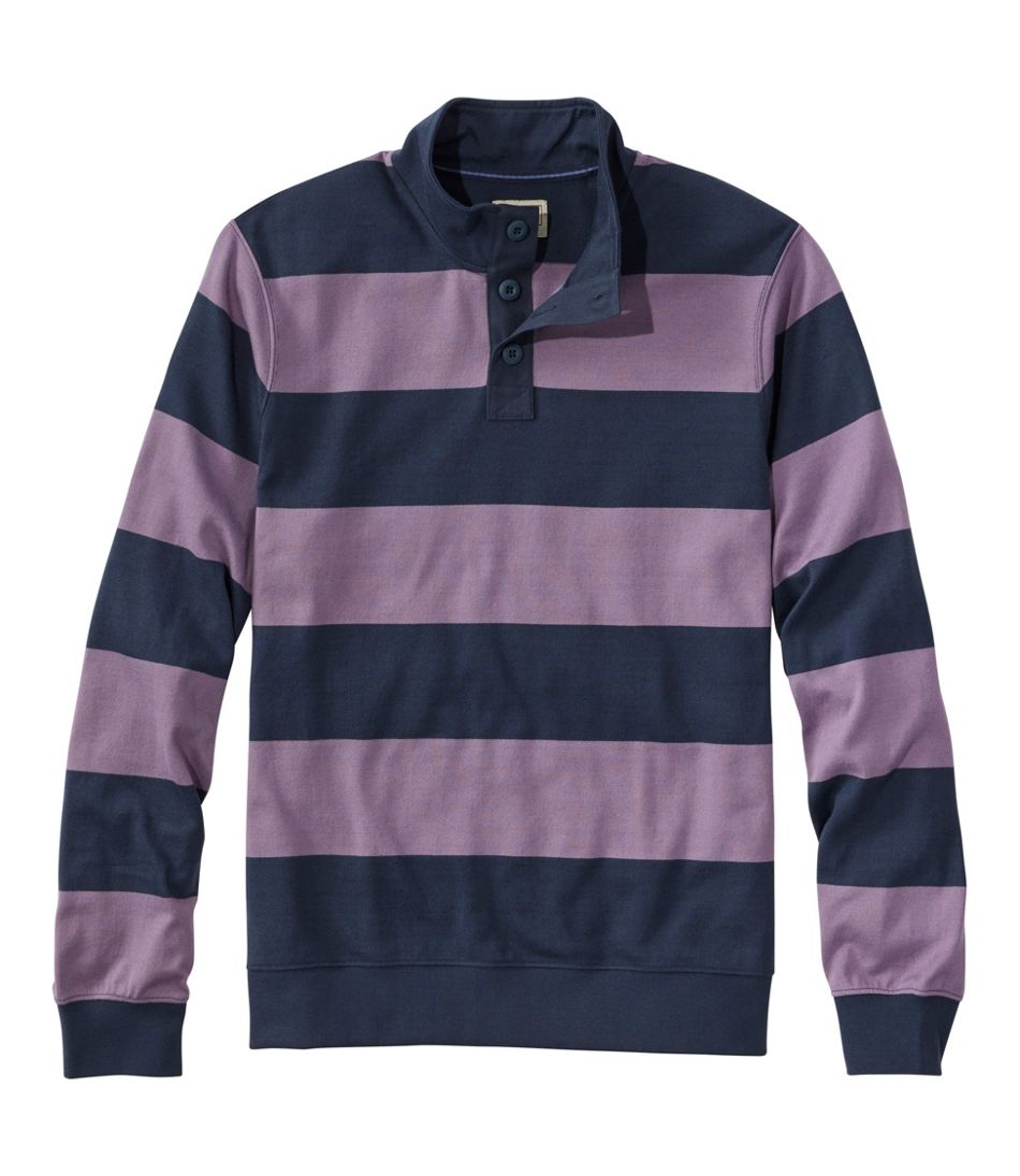 Mockneck Stripe Men's Bean's Vintage Soft Rugby