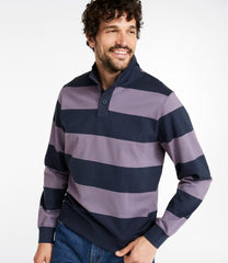 Mockneck Stripe Men's Bean's Vintage Soft Rugby
