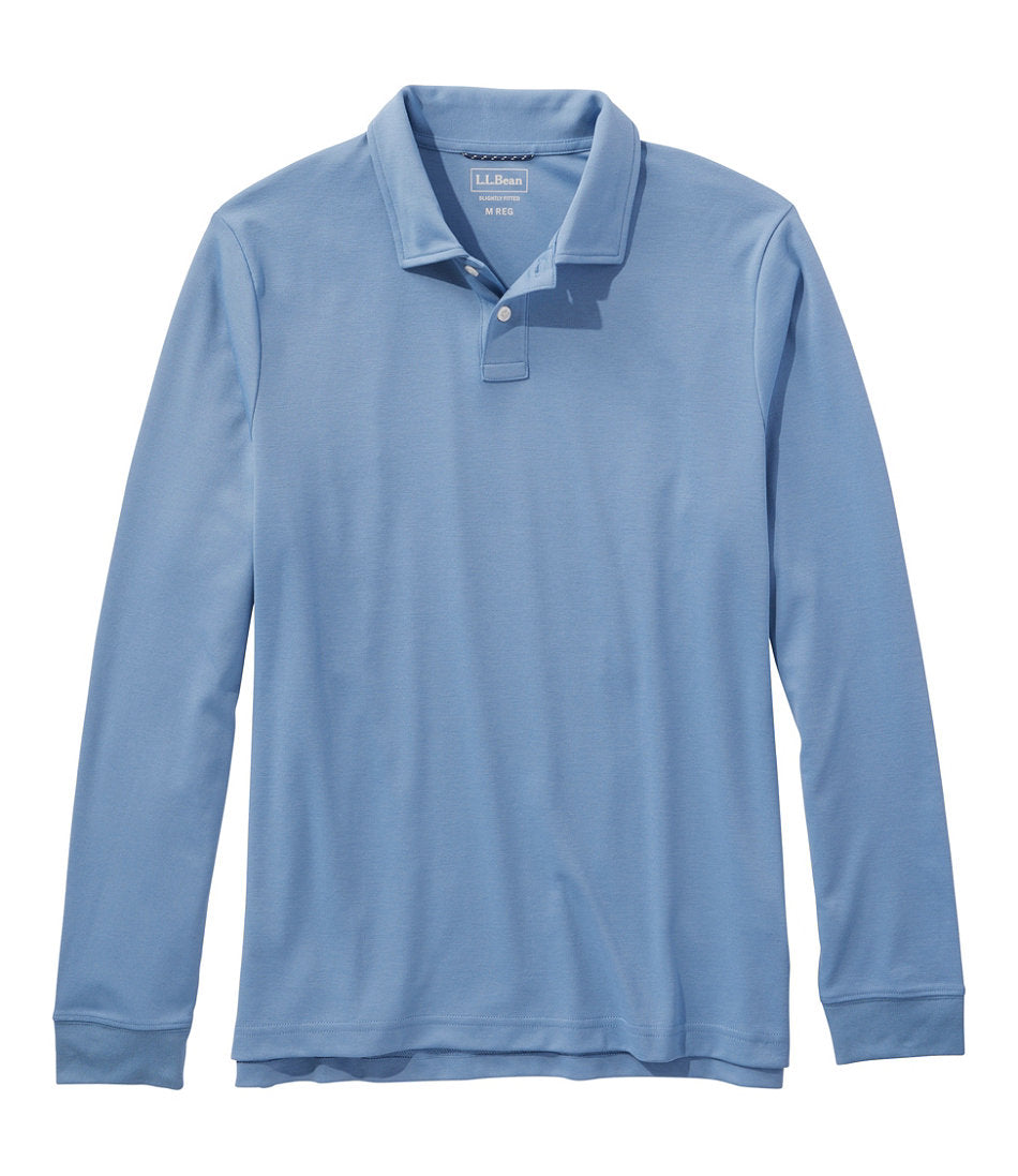 Men's Comfort Stretch Performance® Polo Slightly Fitted Long-Sleeve