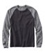 Slightly Fitted Long-Sleeve Colorblock Men's Washed Cotton Double-Knit Crewneck