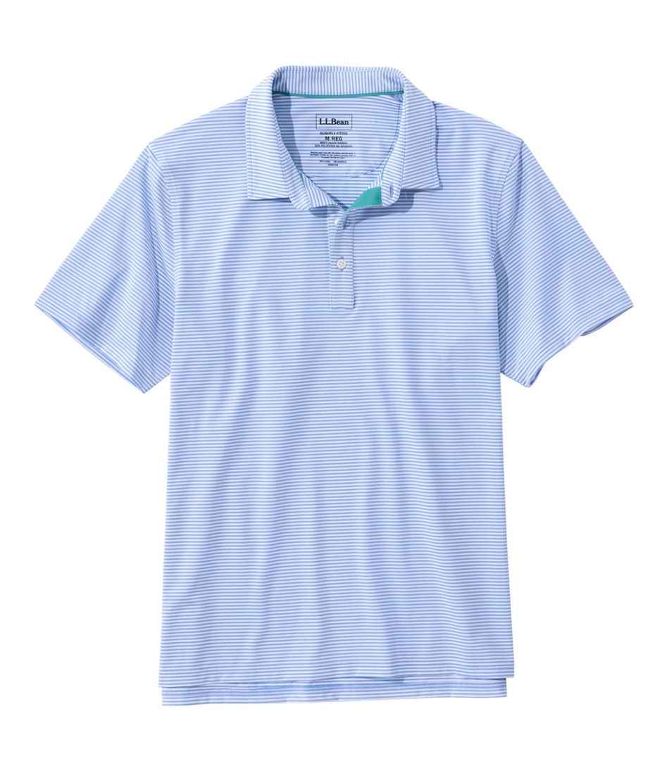 Stripe Short-Sleeve Slightly Fitted Men's Comfort Stretch Performance® Party Polo