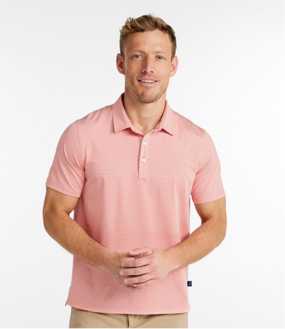 Stripe Short-Sleeve Slightly Fitted Men's Comfort Stretch Performance® Party Polo