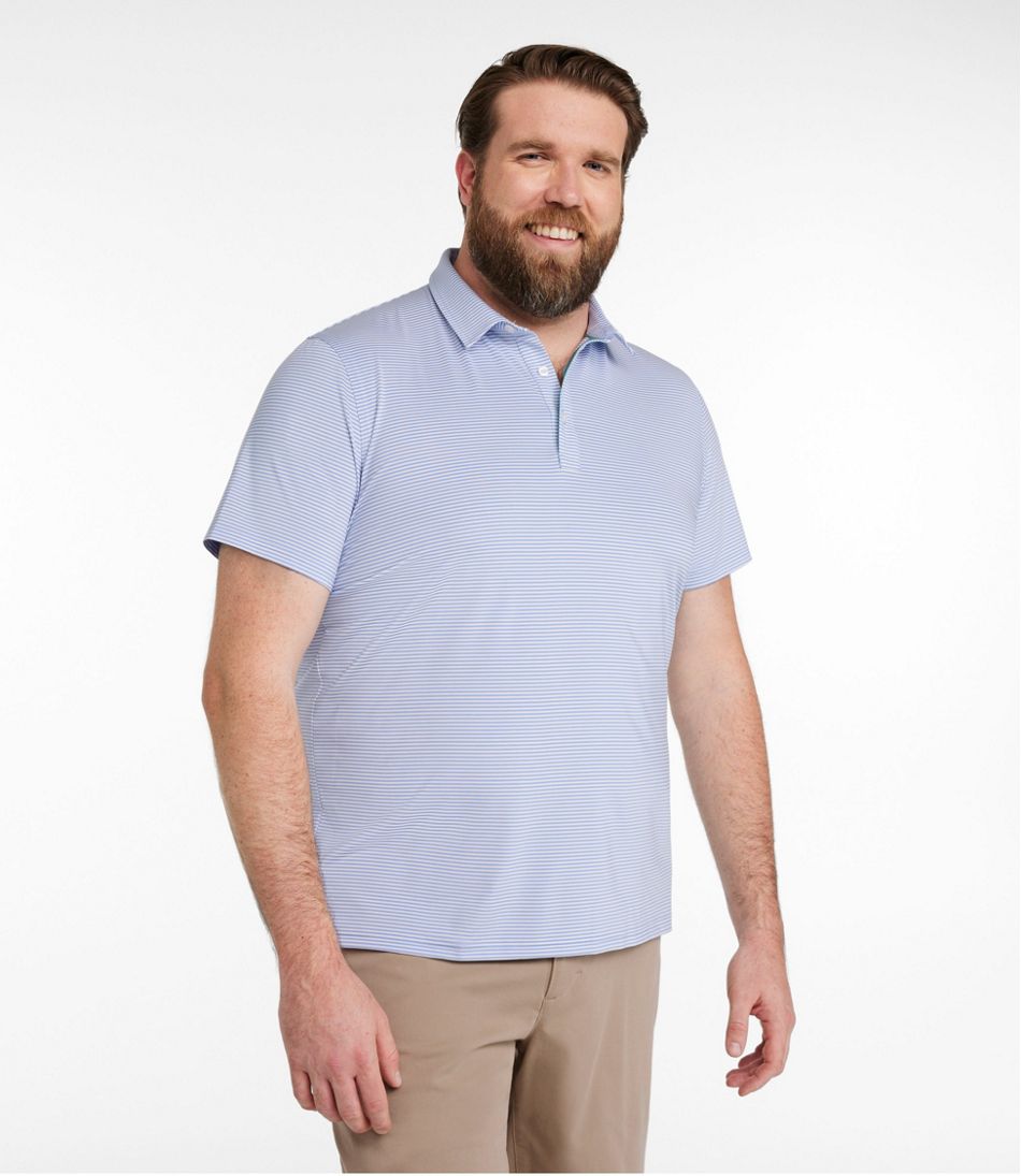 Stripe Short-Sleeve Slightly Fitted Men's Comfort Stretch Performance® Party Polo