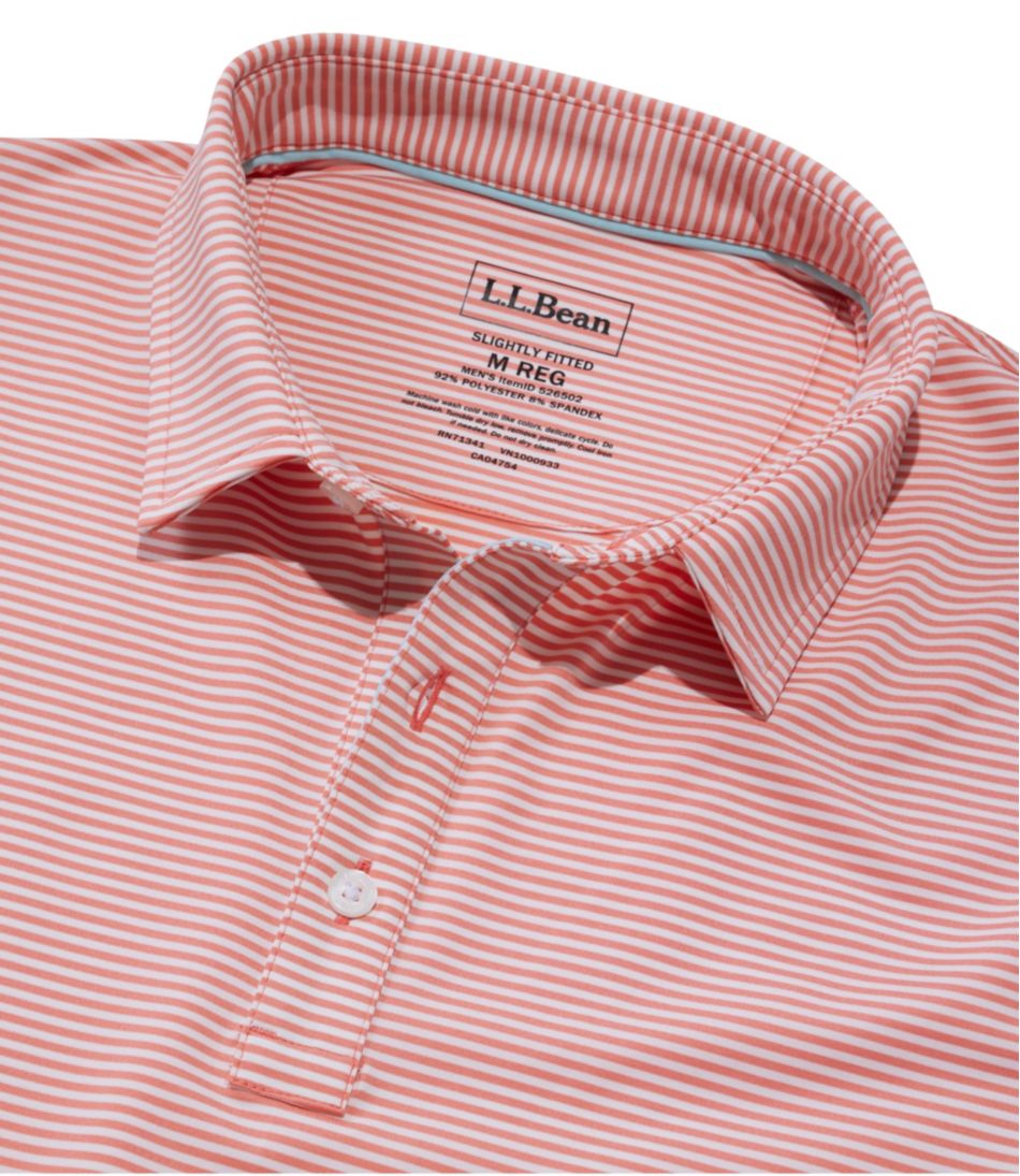 Men's Comfort Stretch Performance® Party Polo, Slightly Fitted, Short-Sleeve, Stripe