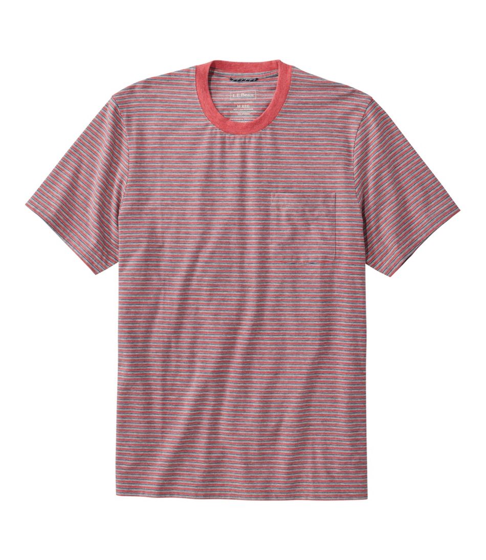 Short-Sleeve Stripe Men's Comfort Stretch Performance® Pima Pocket Tee