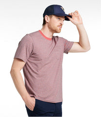 Short-Sleeve Stripe Men's Comfort Stretch Performance® Pima Pocket Tee