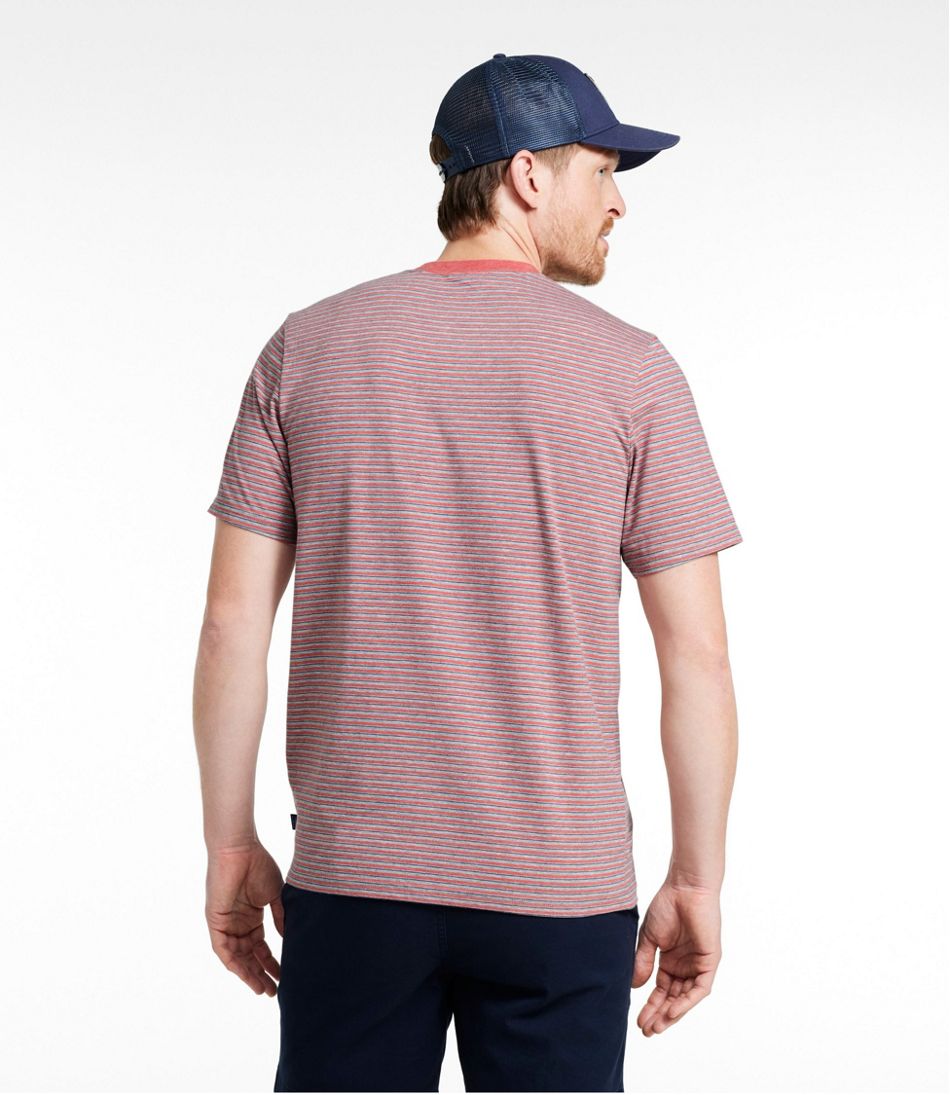 Short-Sleeve Stripe Men's Comfort Stretch Performance® Pima Pocket Tee