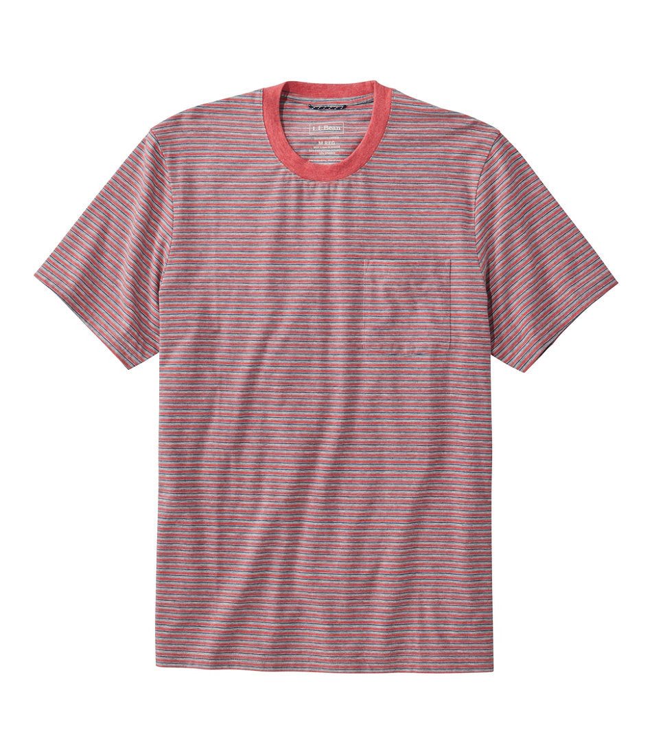 Men's Comfort Stretch Performance® Pima Pocket Tee Stripe Short-Sleeve
