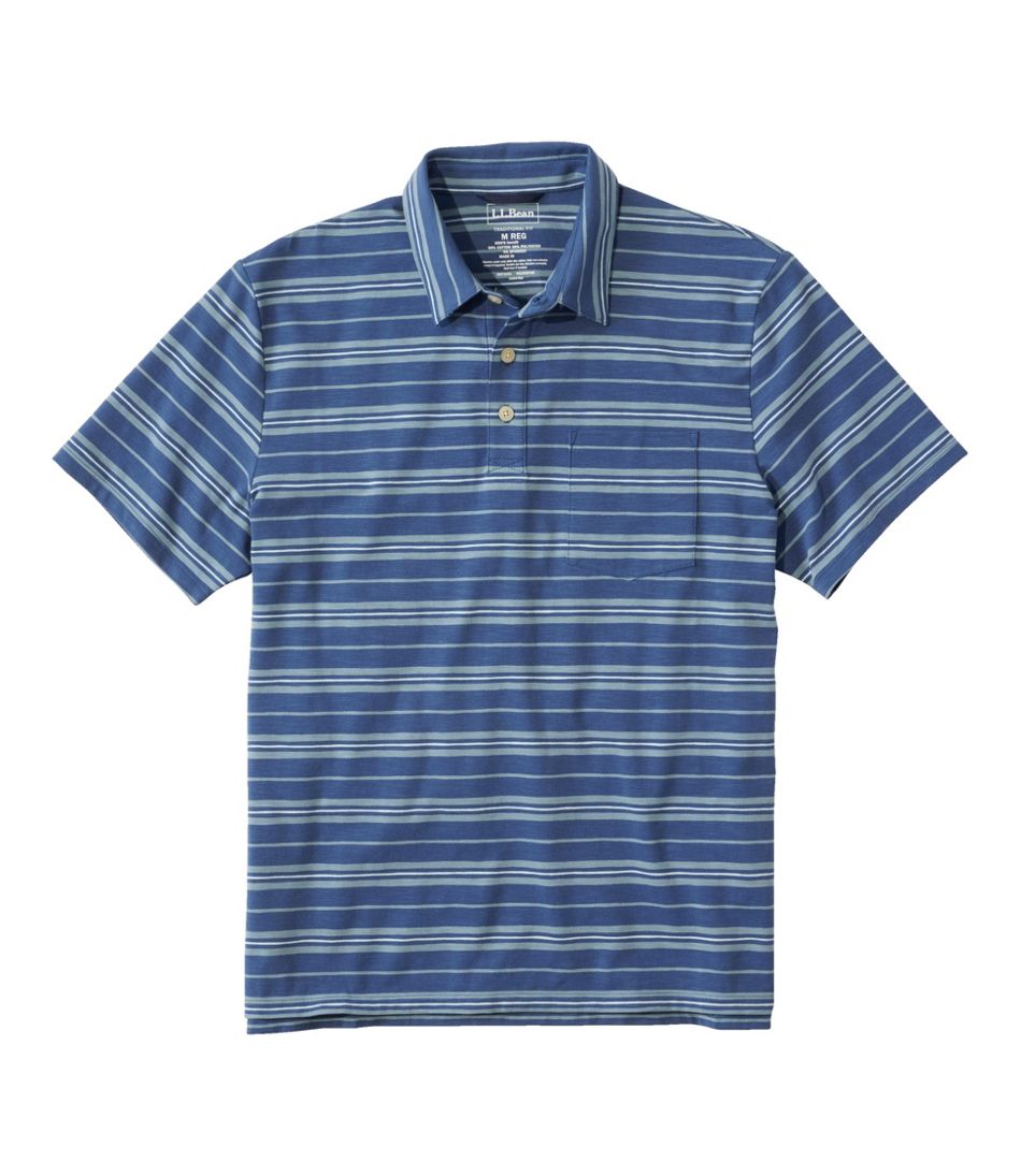 Men's Lakewashed Performance Polo Stripe Short-Sleeve