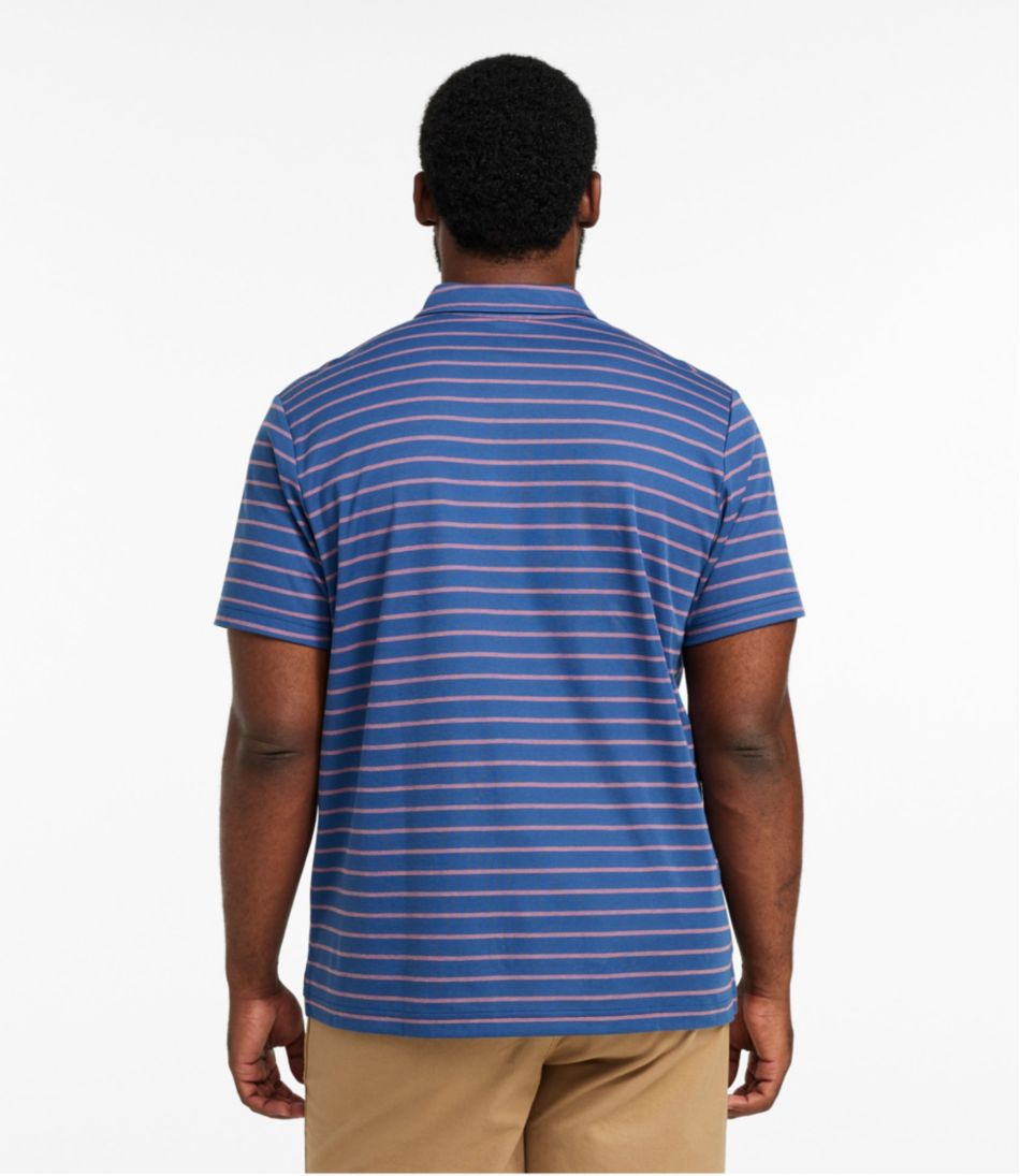 Stripe Men's Comfort Stretch Performance® Polo Short-Sleeve Slightly Fitted