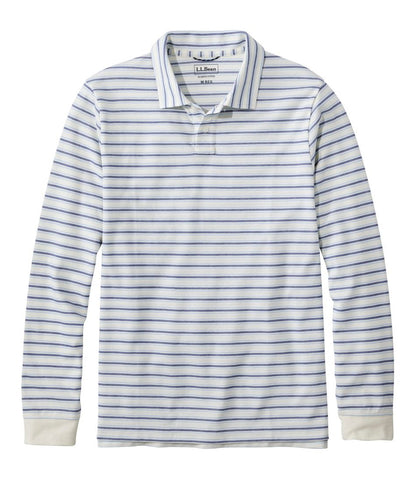 Men's Comfort Stretch Performance® Polo, Long-Sleeve, Stripe