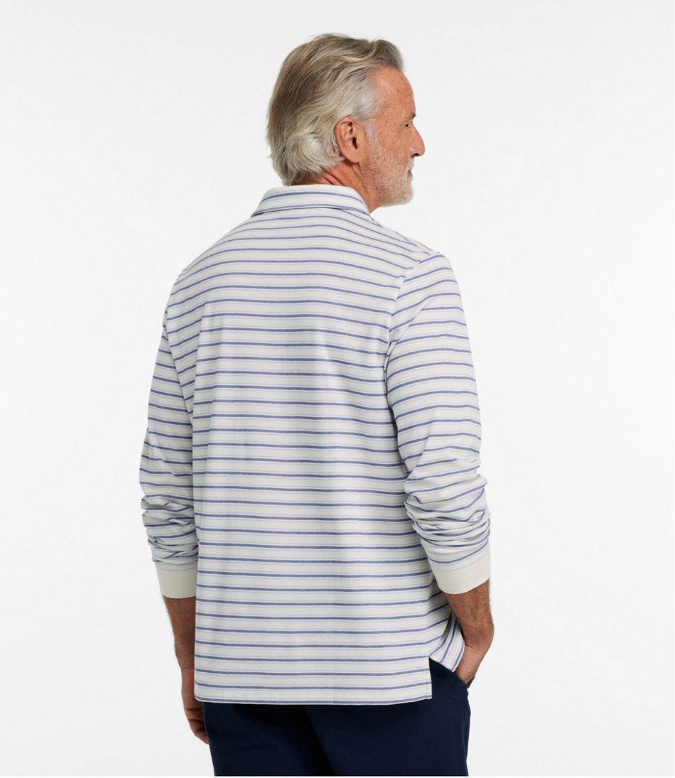 Men's Comfort Stretch Performance® Polo Stripe Long-Sleeve