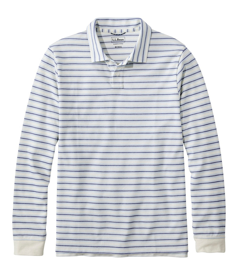 Stripe Long-Sleeve Men's Comfort Stretch Performance® Polo