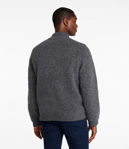 Men's L.L.Bean Classic Ragg Wool Sweater, Full-Zip Flannel-Lined