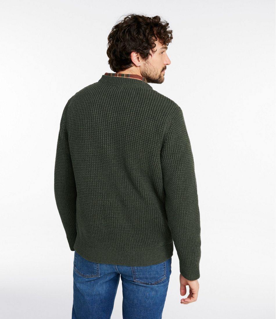 Men's L.L.Bean Organic Cotton Waffle Sweater Henley