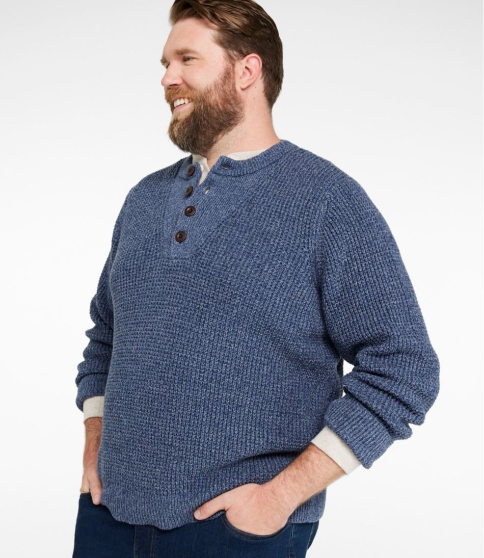 Men's L.L.Bean Organic Cotton Waffle Sweater Henley