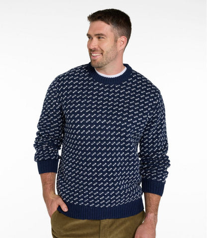 Men's Bean's Classic Ragg Wool Sweater, Crewneck, Bird's-Eye