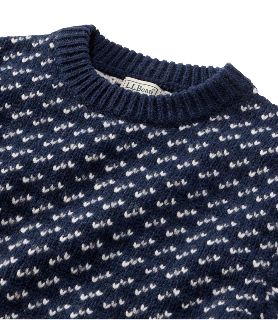 Men's Bean's Classic Ragg Wool Sweater Bird's-Eye Crewneck