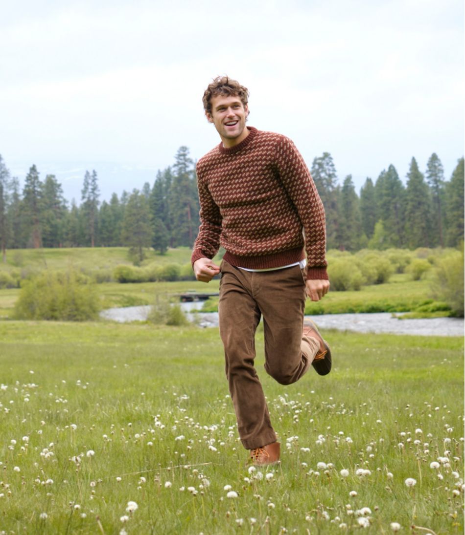 Men's Bean's Classic Ragg Wool Sweater Bird's-Eye Crewneck