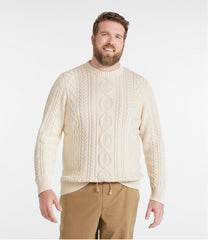Men's Bean's Heritage Soft Cotton Fisherman Sweater Crewneck