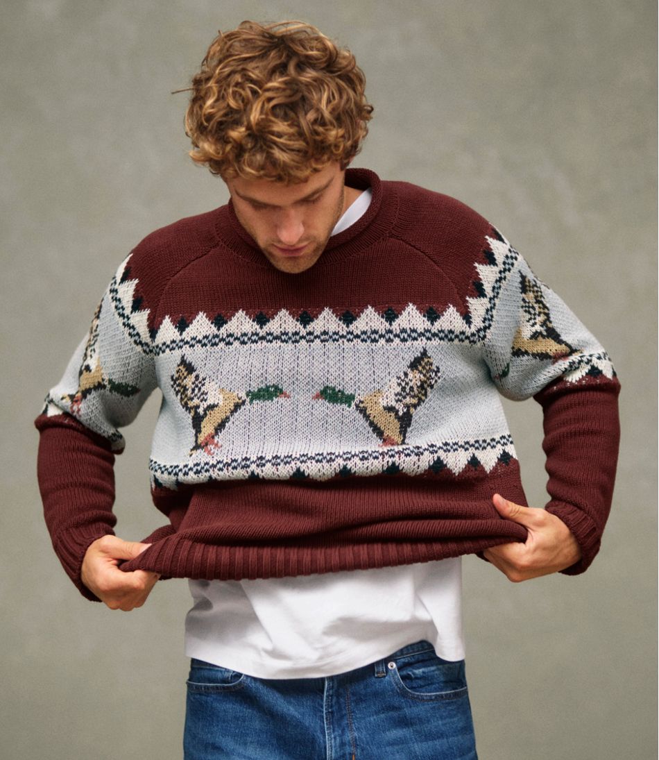 Fair Isle Men's Signature Organic Cotton Rollneck Sweater