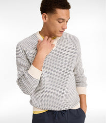 Pattern Crewneck Men's Wicked Soft Cotton/Cashmere Sweater