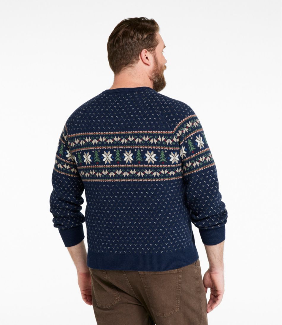 Pattern Crewneck Men's Wicked Soft Cotton/Cashmere Sweater