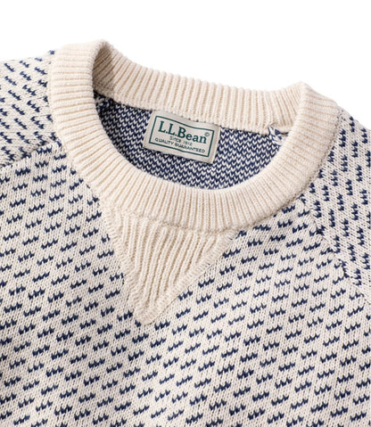 Men's Wicked Soft Cotton/Cashmere Sweater, Crewneck, Pattern