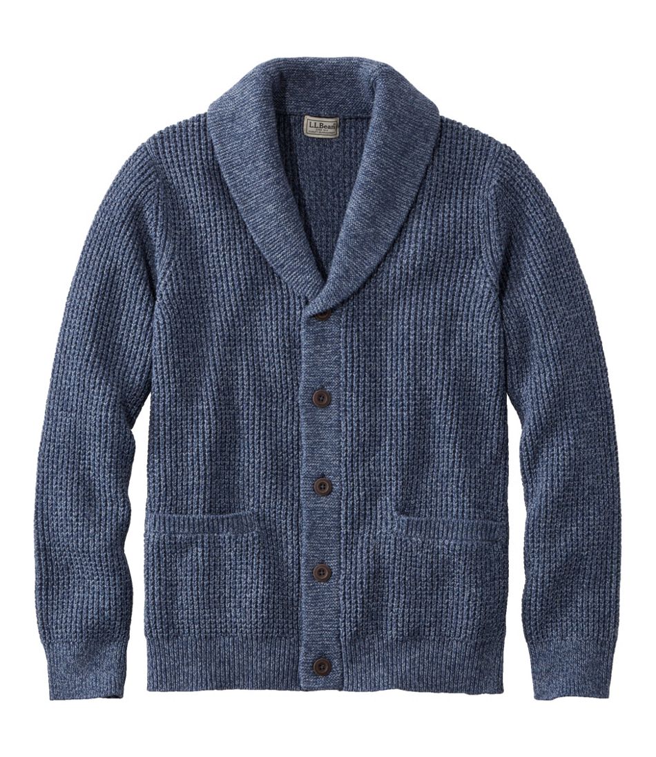 Cardigan Men's Organic Cotton Waffle Sweater