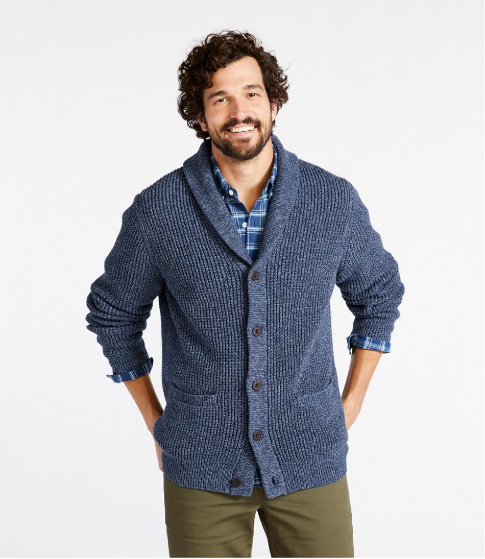 Cardigan Men's Organic Cotton Waffle Sweater