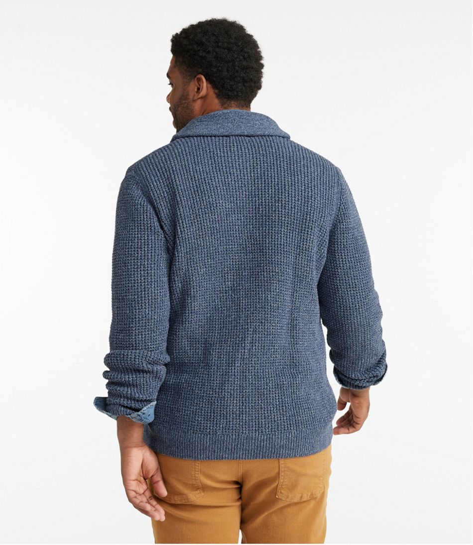 Cardigan Men's Organic Cotton Waffle Sweater