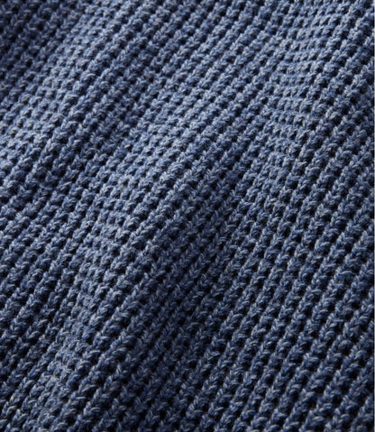 Men's Organic Cotton Waffle Sweater, Cardigan