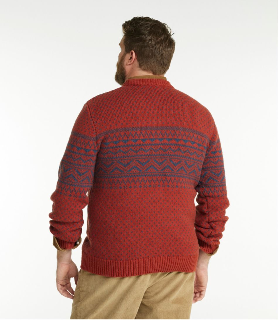 Crewneck Men's Bean's Classic Ragg Wool Sweater Fair Isle