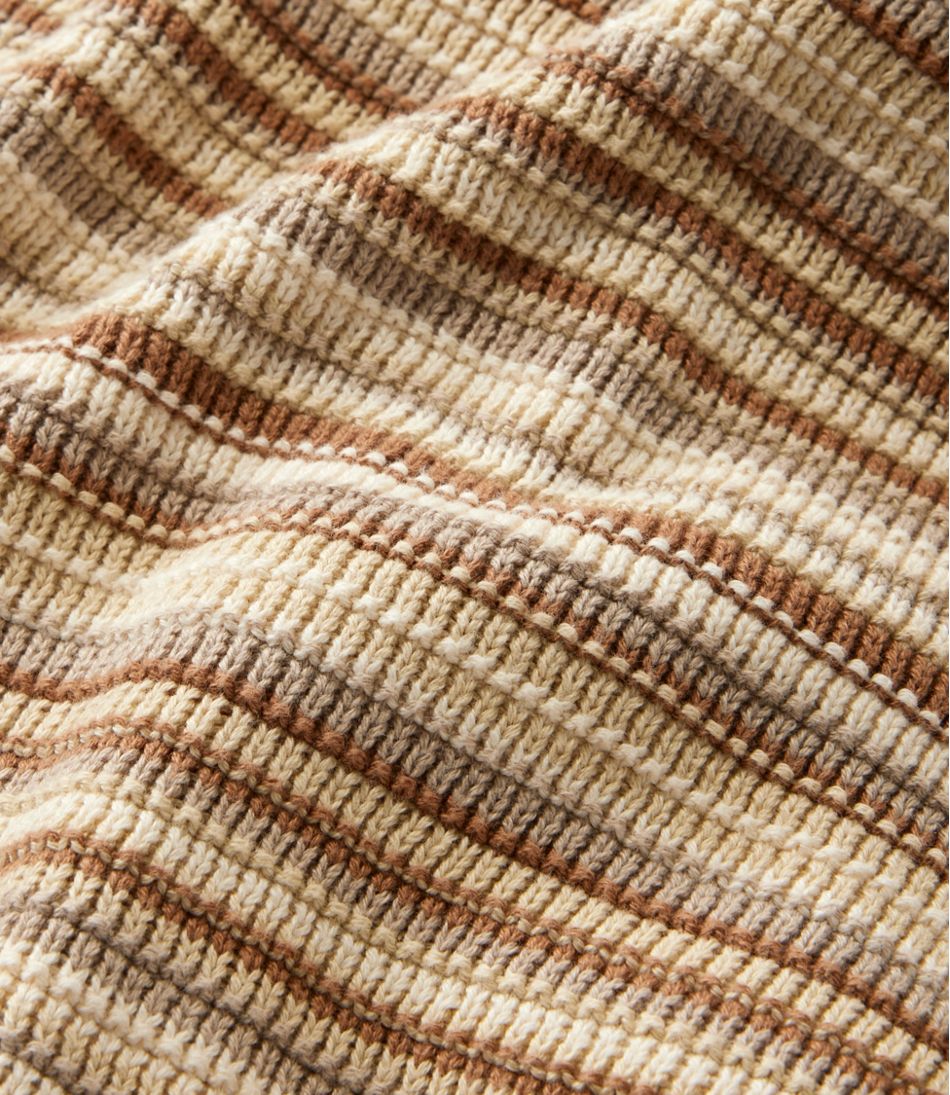 Crewneck Stripe Men's Sunwashed Textured Cotton Sweater