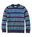 Crewneck Stripe Men's Sunwashed Textured Cotton Sweater